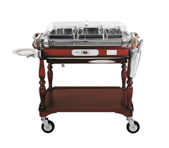 Plats de cuisson - Culinaire - Coutellerie - Table roulante