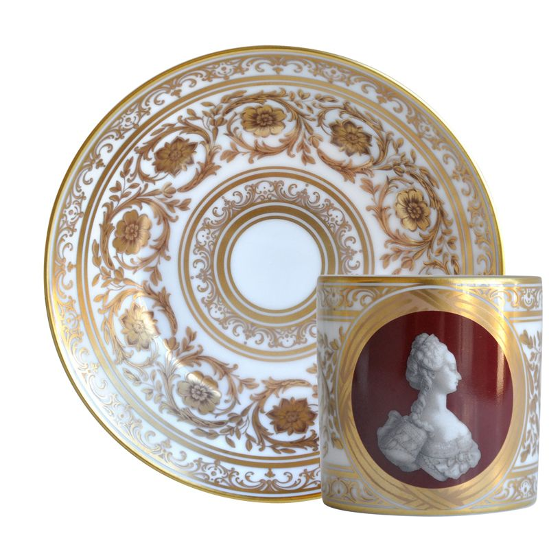 A la Reine Marie Antoinette L725/4519 Tasses Historiques - Ancienne Manufacture Royale