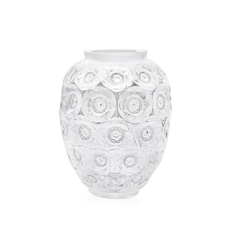 Anémones Inc émaillé noi 10518200 Vase - Lalique