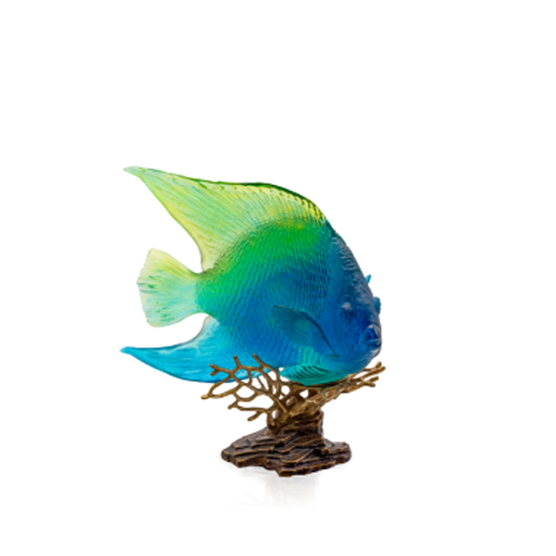 Ange royal bleu jaune 05729-1 Poisson - Daum