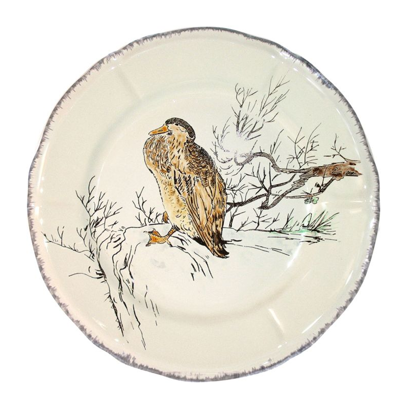 Assiette à dessert Bernache 0113CD1826 Grands Oiseaux - Gien