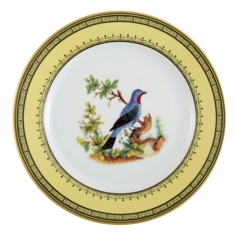 Assiette à dessert Cotinga de Cayenne Jardin du roi - Ancienne Manufacture Royale