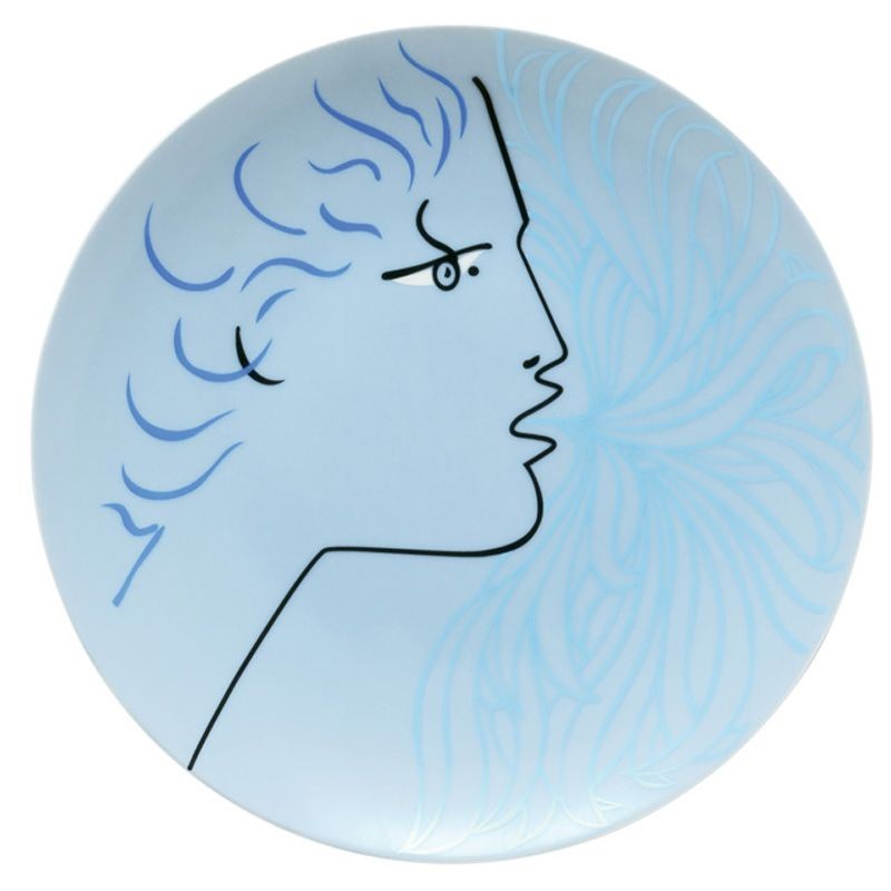 Assiette à dessert coupe Protée bleu 0661-15-113021 Jean Cocteau - Raynaud