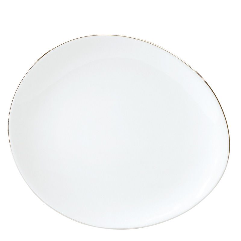 Assiette à dessert 016546 Galet platine - Deshoulières