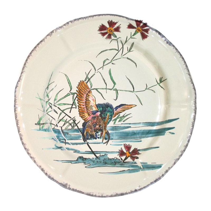 Assiette à dessert Martin-pêcheur 0113CD3826 Grands Oiseaux - Gien