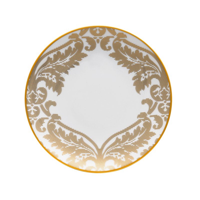 Assiette à dessert or Damassé - Haviland