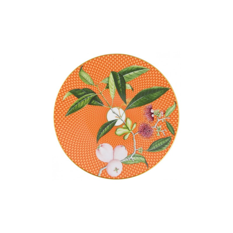Assiette à dessert Pomme d'eau orange (Sans coffret) Trésor fleuri - Raynaud