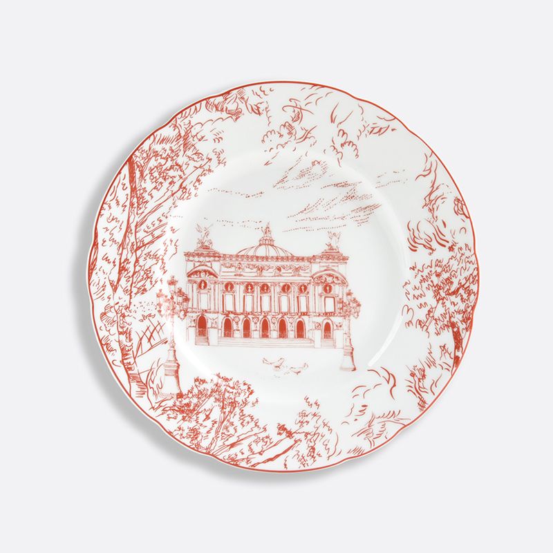Assiette à dessert Rouge 1980/17 Tout Paris - Bernardaud