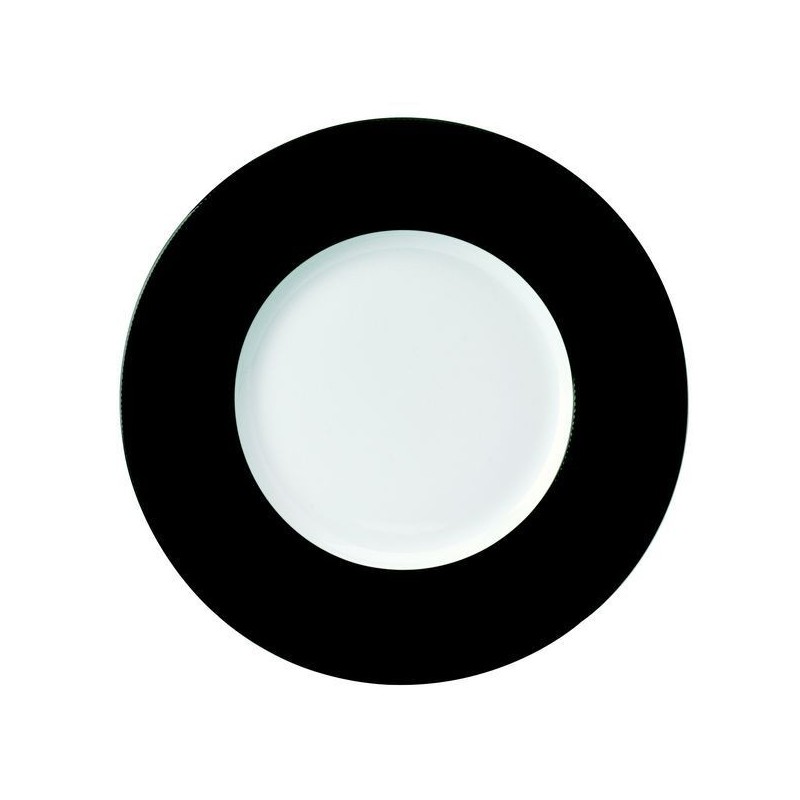 Assiette à dessert 010557 Seychelles noir - Deshoulières