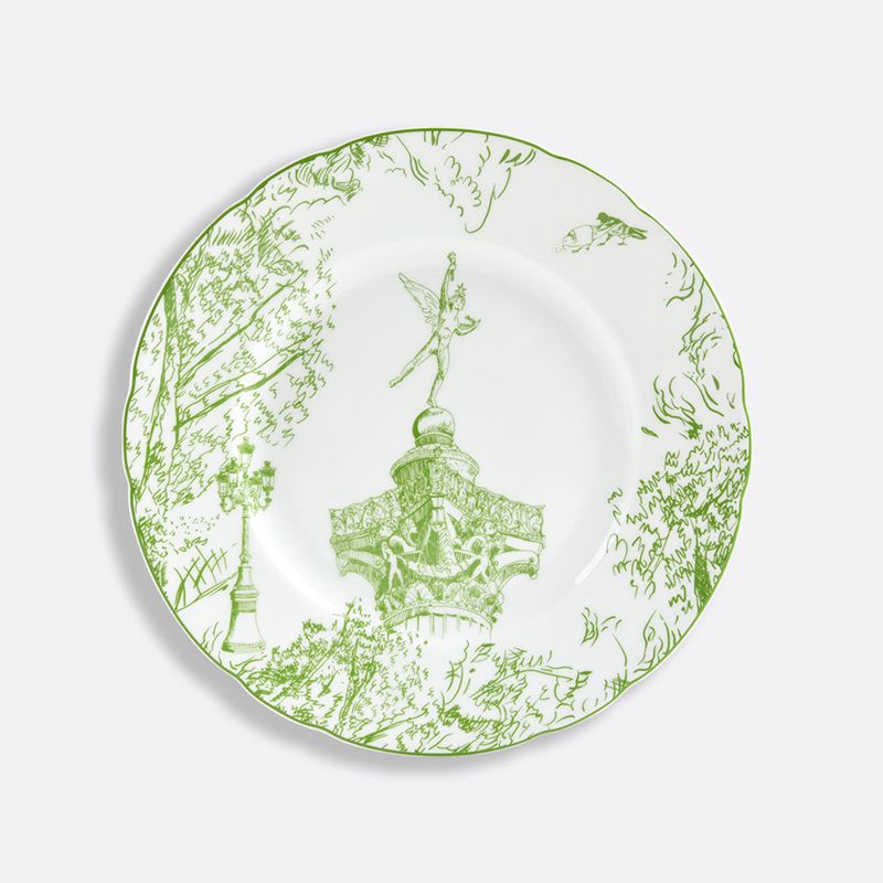 Assiette à dessert Verte 1980/17 Tout Paris - Bernardaud
