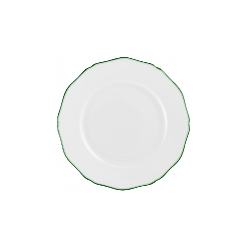 Assiette à gâteaux Touraine double filet vert - Raynaud