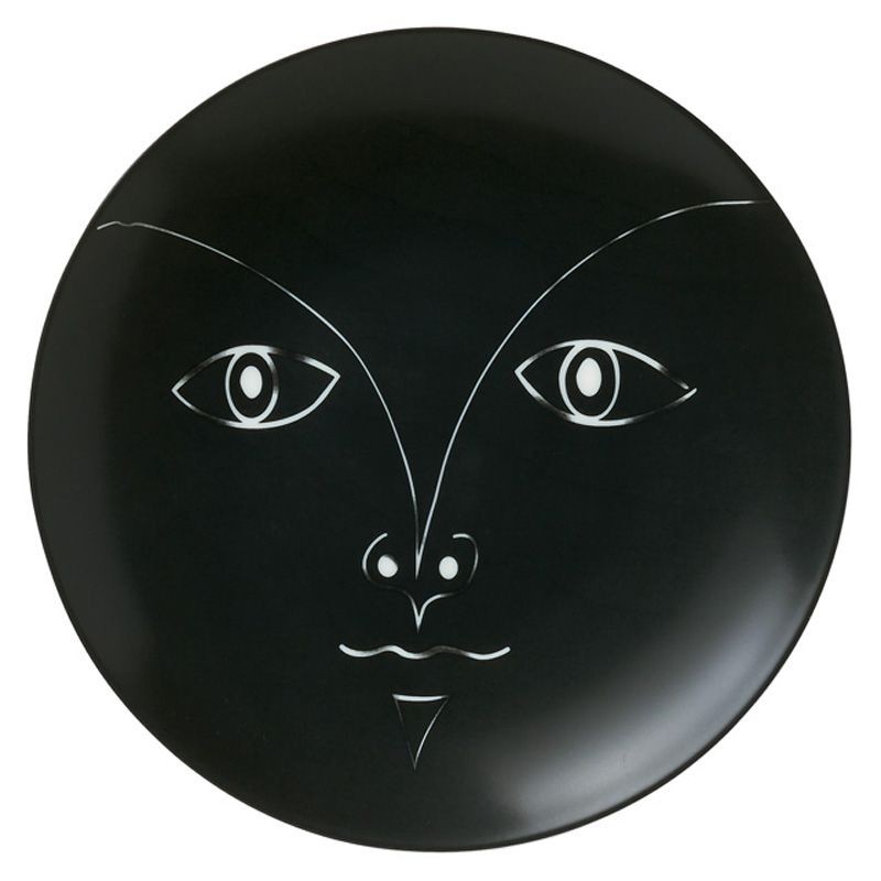 Assiette à pain coupe Visage d'enfant noir 0659-15-113016 Jean Cocteau - Raynaud