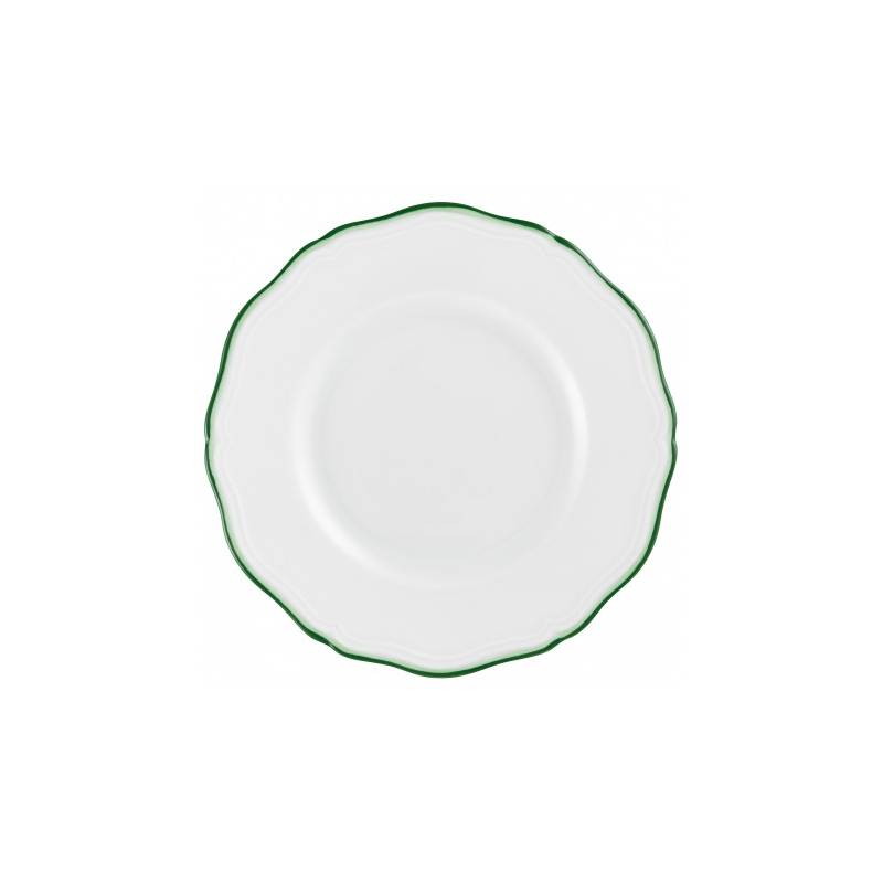 Assiette à pain Touraine double filet vert - Raynaud