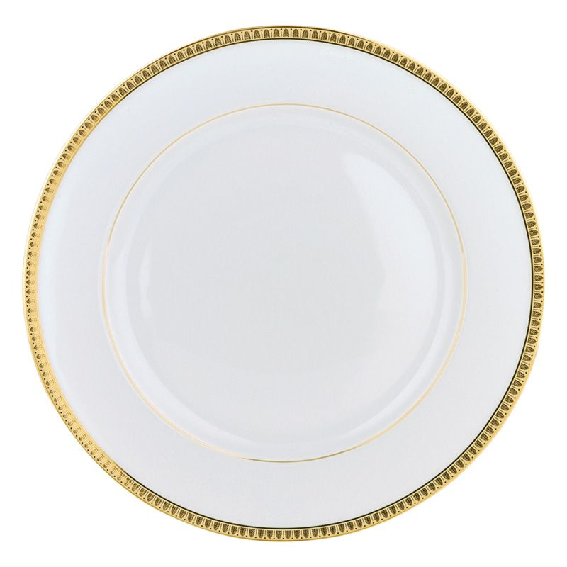 Assiette américaine B07646115 Malmaison or porcelaine - Christofle