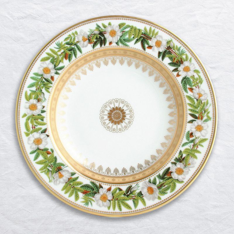 Assiette creuse à aile L608/23 Botanique - Ancienne Manufacture Royale