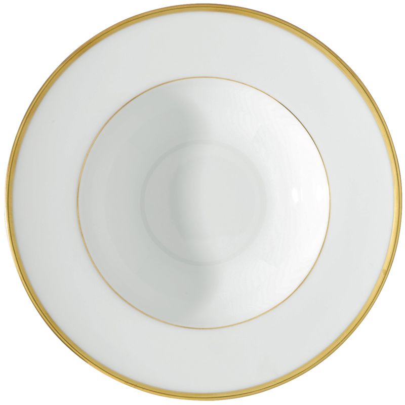 Assiette creuse à aile extra 0184-17-250017 Fontainebleau or - Raynaud