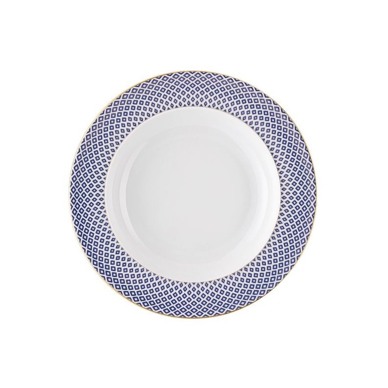 Assiette creuse à aile Carreau Bleu - Rosenthal