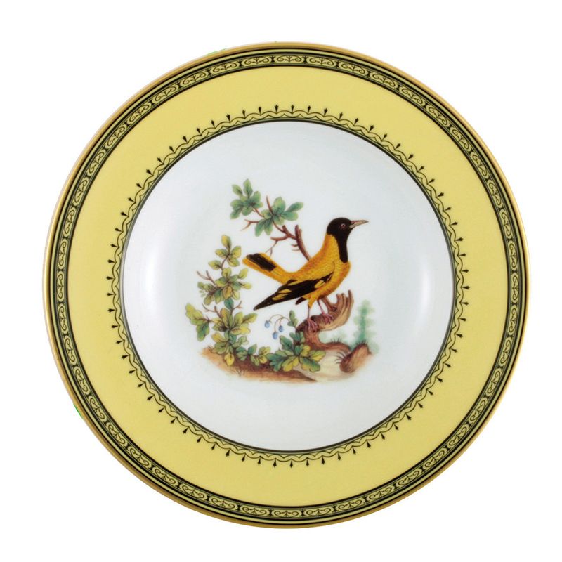 Assiette creuse à aile Loriot de Chine Jardin du roi - Ancienne Manufacture Royale