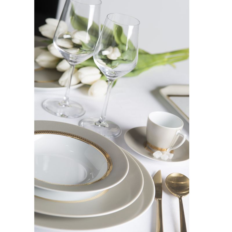 Assiette creuse à aile 035596 Pharaon or - Deshoulières