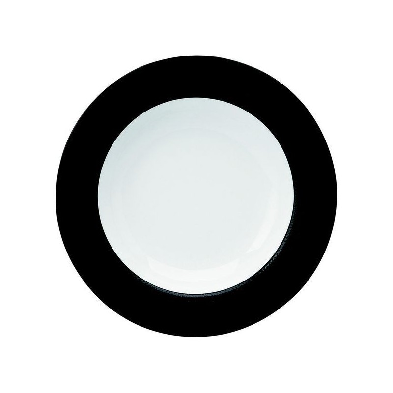 Assiette creuse à aile 011742 Seychelles noir - Deshoulières