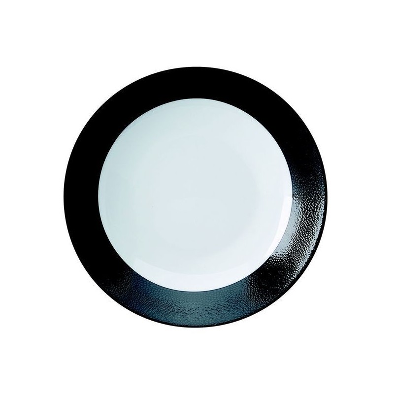 Assiette creuse calotte 023575 Seychelles noir - Deshoulières