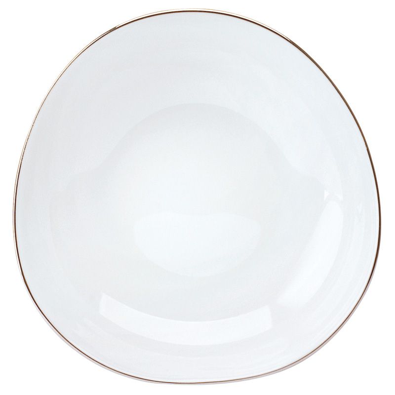 Assiette creuse creuse / salade 016603 Galet platine - Deshoulières