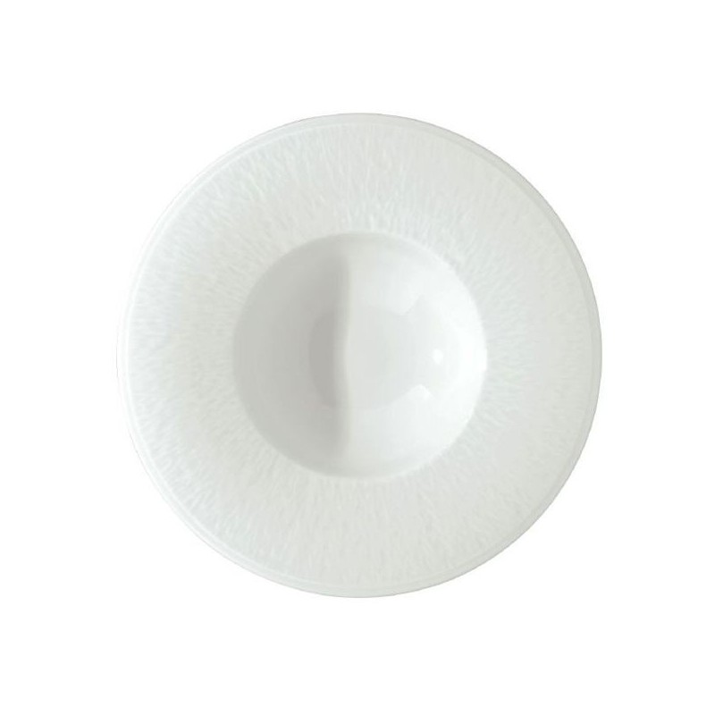Assiette creuse extra Minéral blanc - Raynaud