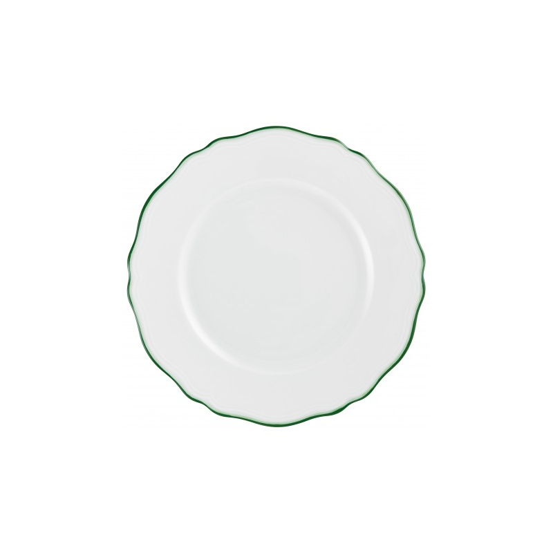 Assiette de plate Touraine double filet vert - Raynaud