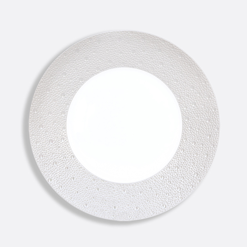 Assiette de présentation 1975/7 Ecume Perle - Bernardaud