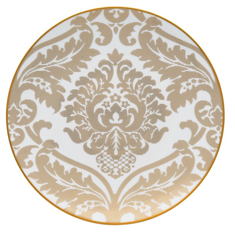 Assiette de présentation or Damassé - Haviland