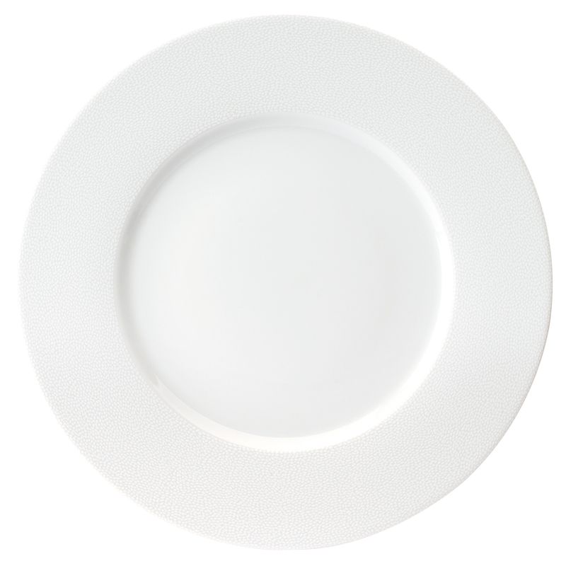 Assiette de présentation 010992 Seychelles blanc - Deshoulières