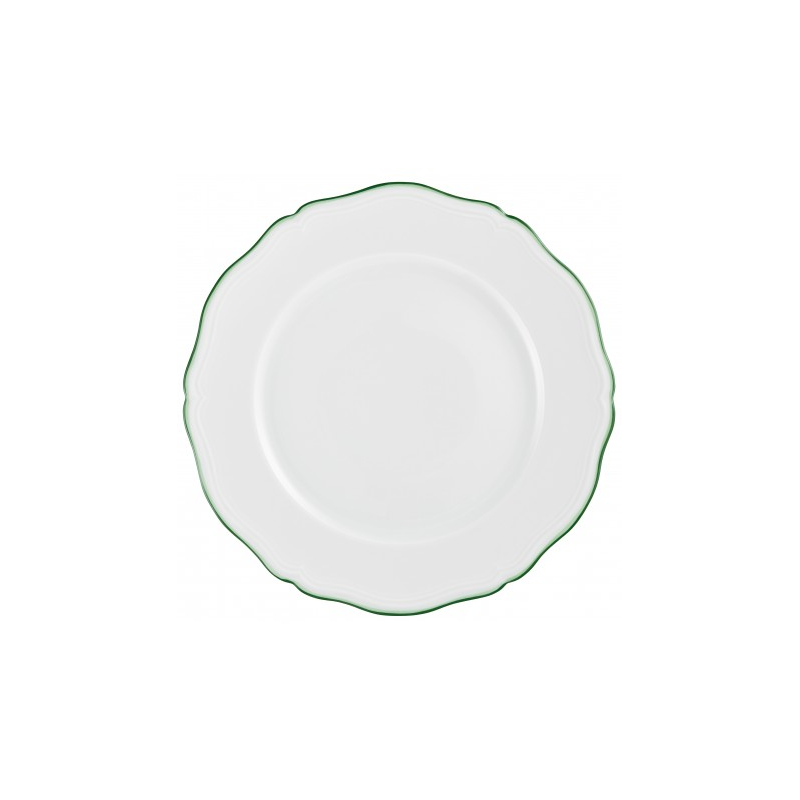 Assiette de présentation Touraine double filet vert - Raynaud