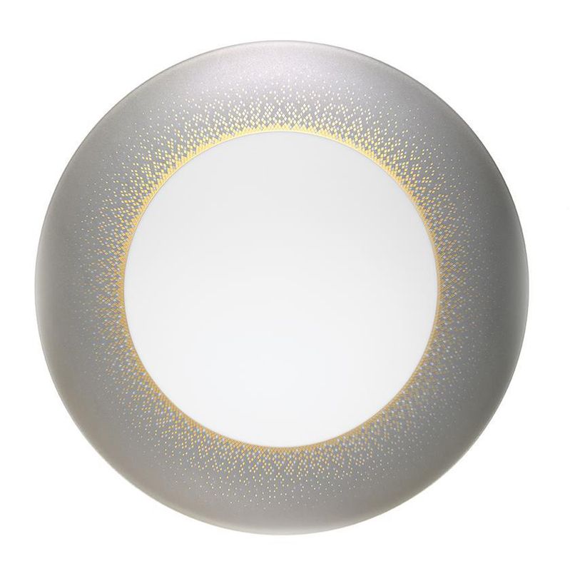 Assiette gastronomie grise/or Souffle d'Or - Haviland