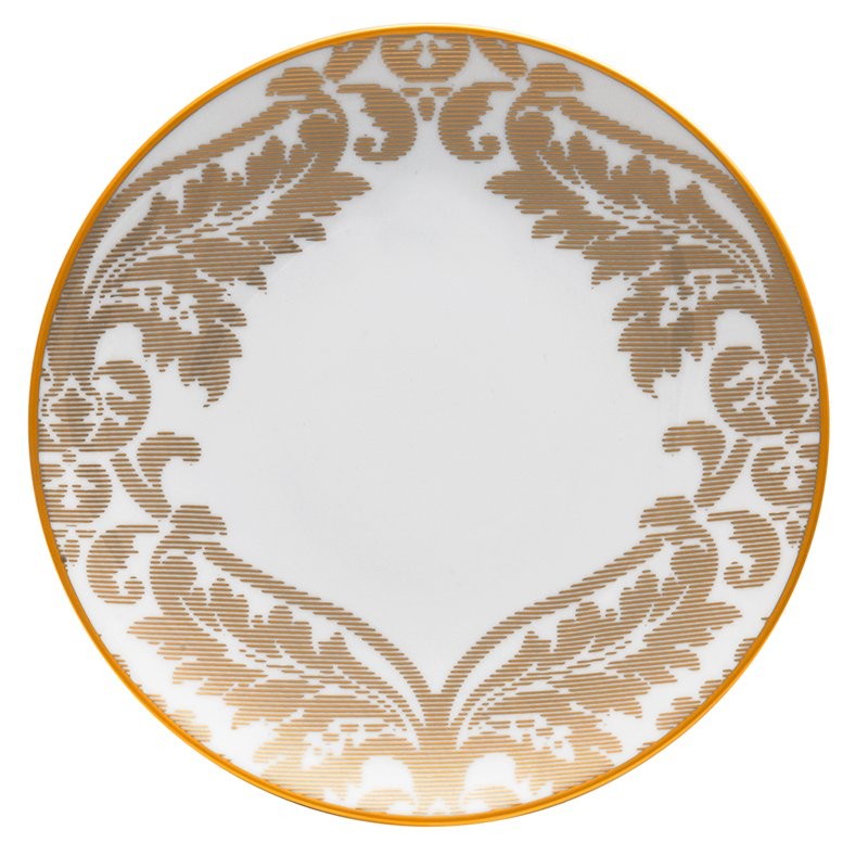 Assiette gastronomie or Damassé - Haviland
