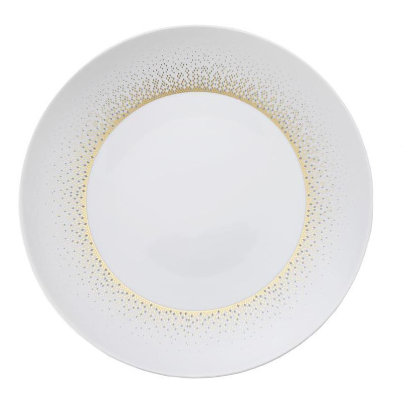 Assiette gastronomie or/grise Souffle d'Or - Haviland