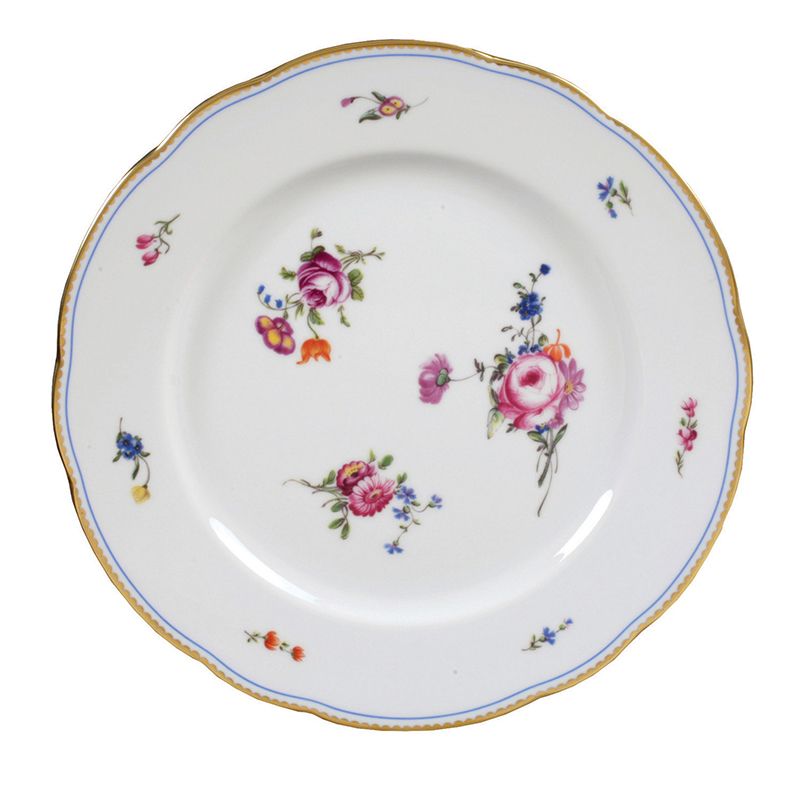 Assiette plate L003/13 A la Reine - Ancienne Manufacture Royale