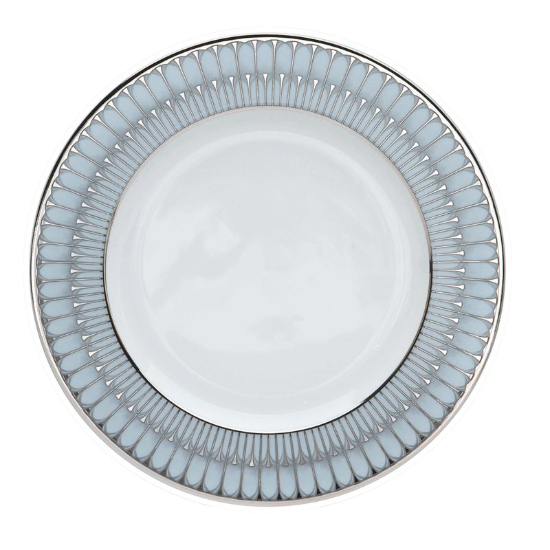 Assiette plate 030197 Arcades gris platine - Deshoulières