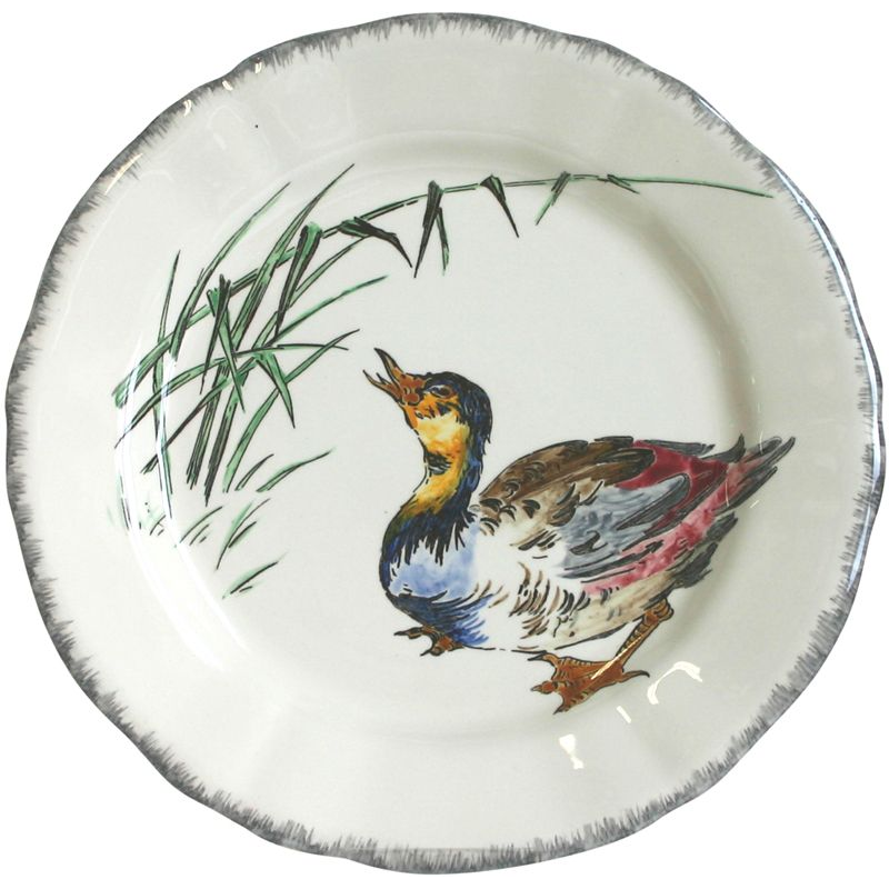 Assiette plate Canard 0113CP1926 Grands Oiseaux - Gien
