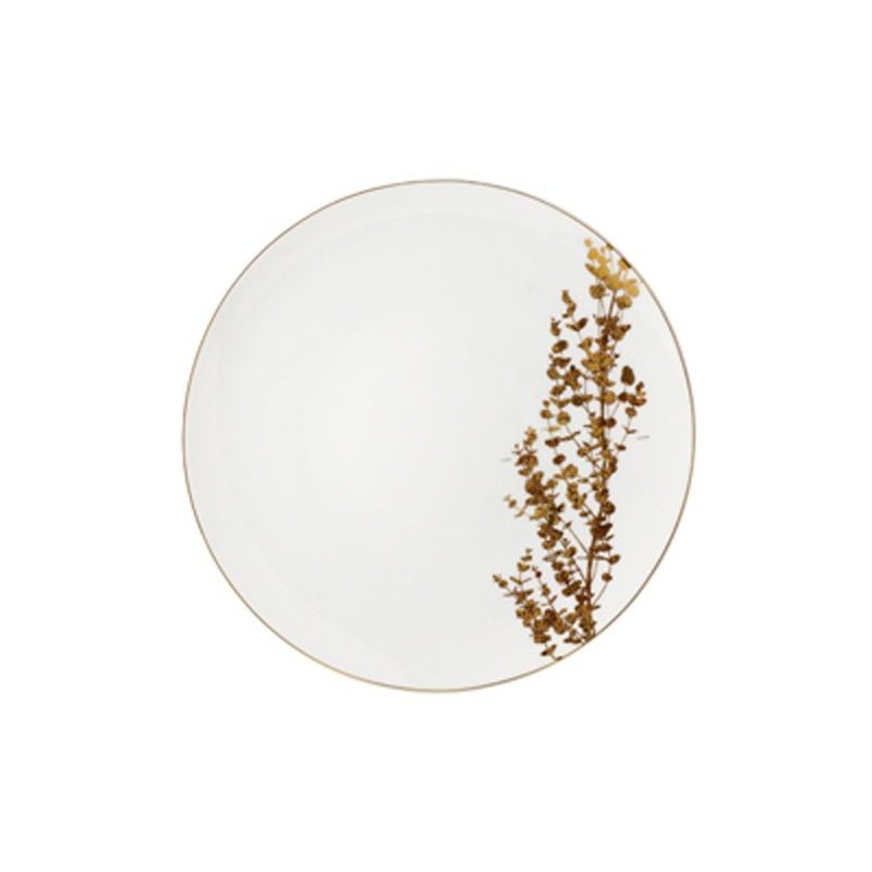 Assiette plate coupe 0731/2452 Vegetal or - Bernardaud
