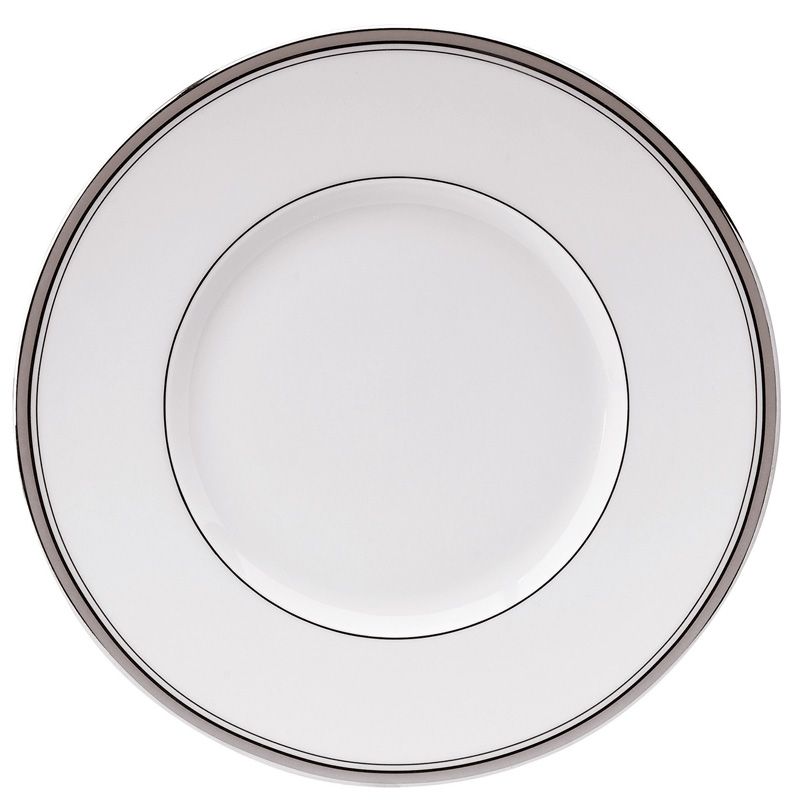 Assiette plate 023462 Excellence poudré gris - Deshoulières