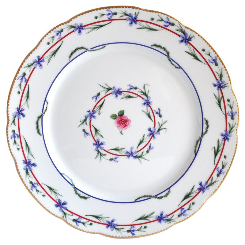 Assiette plate L713/13 Le Gobelet du Roy - Ancienne Manufacture Royale