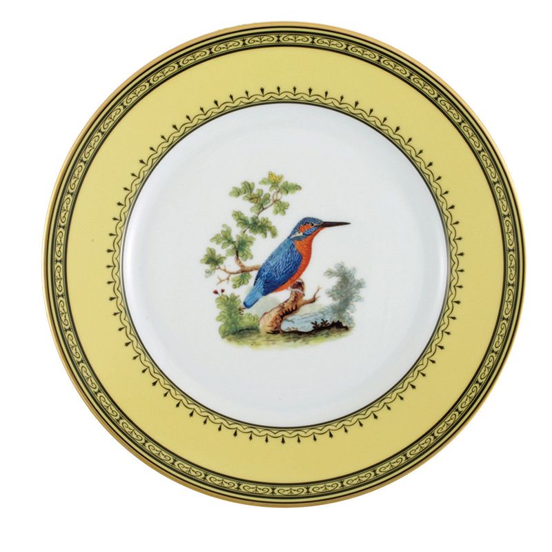 Assiette plate Martin pêcheur Jardin du roi - Ancienne Manufacture Royale