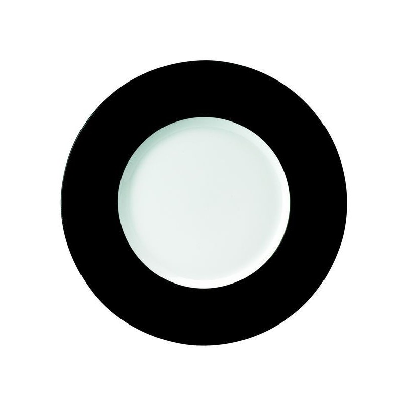 Assiette plate 010555 Seychelles noir - Deshoulières