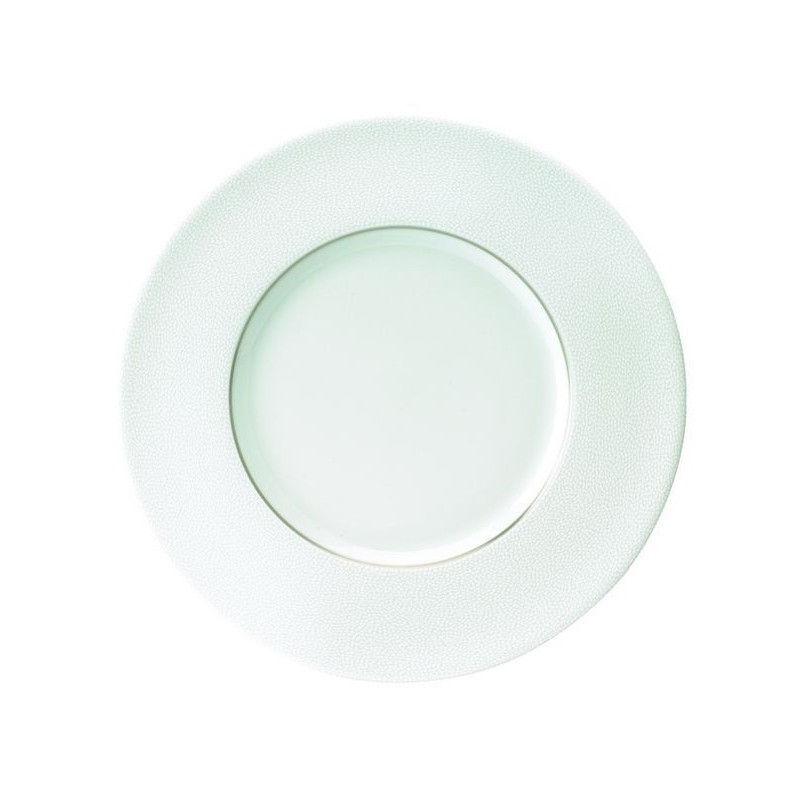 Assiette plate 022981 Seychelles platine mat - Deshoulières