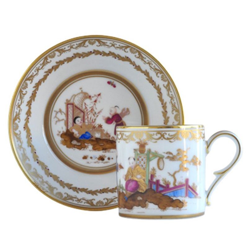 Au Jardin Chinois L715/4519 Tasses Historiques - Ancienne Manufacture Royale