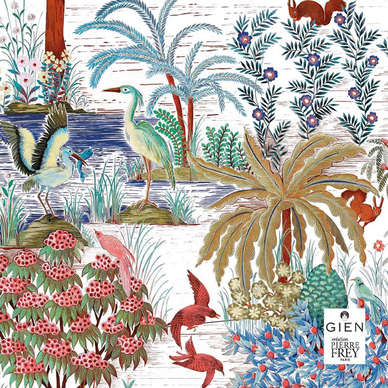 Boîte/12 paquets de 20 serviettes 8004CJPLSE Le Jardin du Palais - Gien