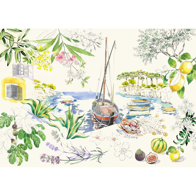 Boite/2 sets de table 8003PRST02 Provence - Gien