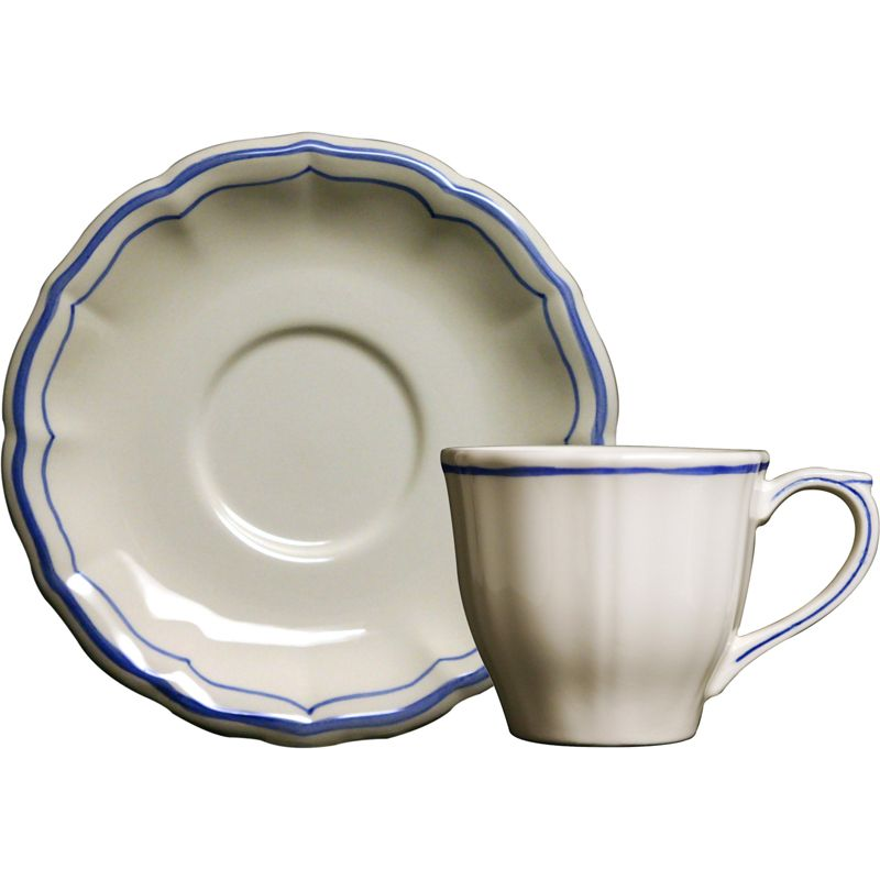 Boite/2 Tasses et soucoupes thé U.S 15400PTU49 Filets bleus - Gien