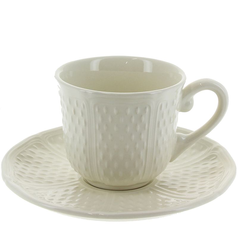 Boite/2 Tasses et soucoupes thé US 11512PTU34 Pont aux choux blanc - Gien