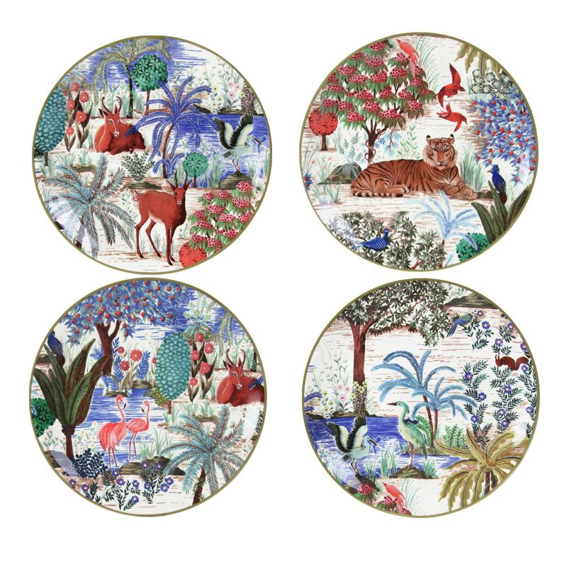 Boîte/4 Assiettes à canapés 1853B4BX01 Le Jardin du Palais - Gien